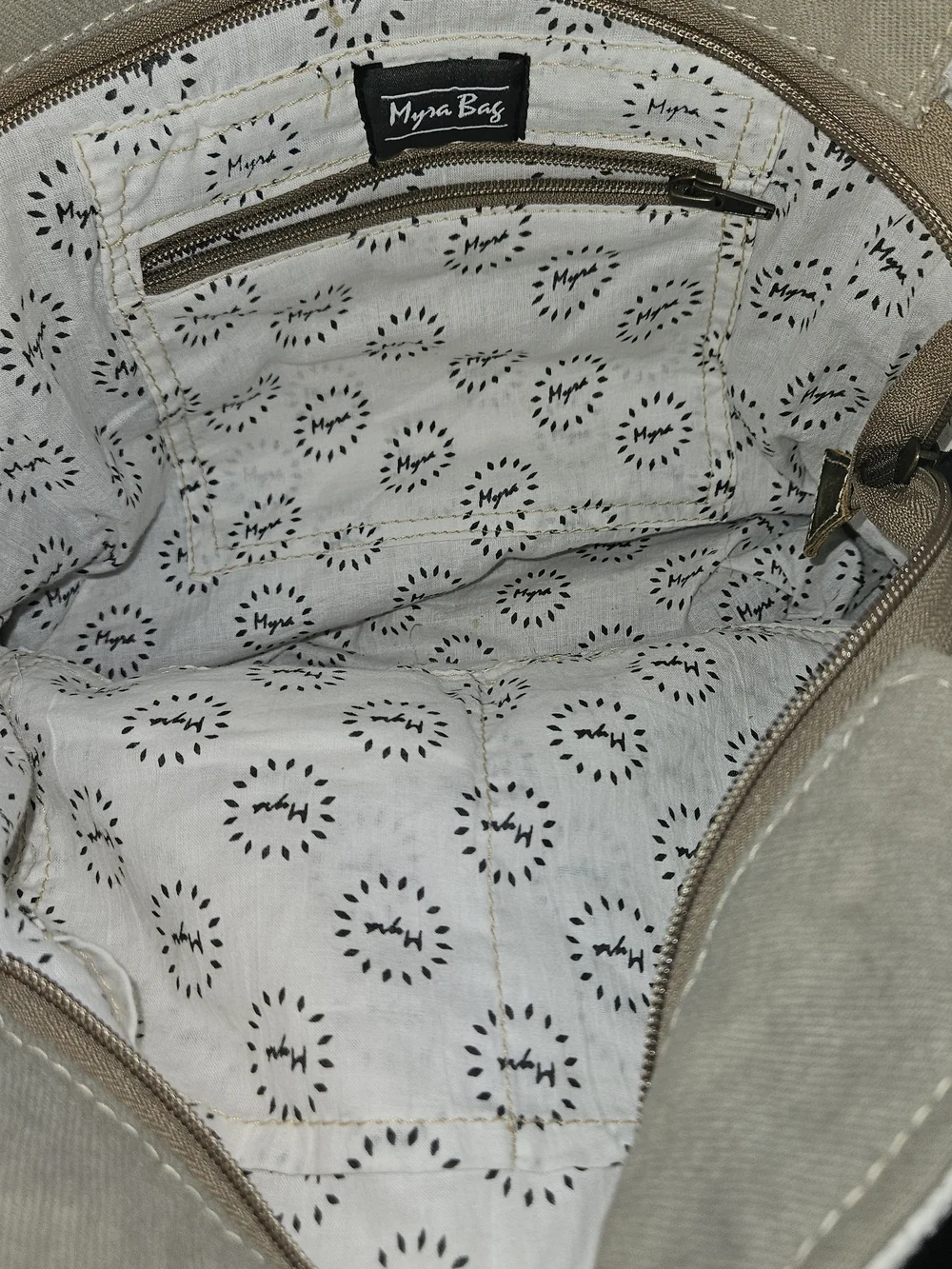 Myra Bag Western Woven Canvas Tote Bag with Leather Straps - Multicolor
